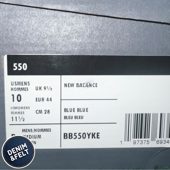 New Balance 550 Chrome Blue/White Men\'s Casual Sneakers/Shoes | NEW/NIB!! main image 13